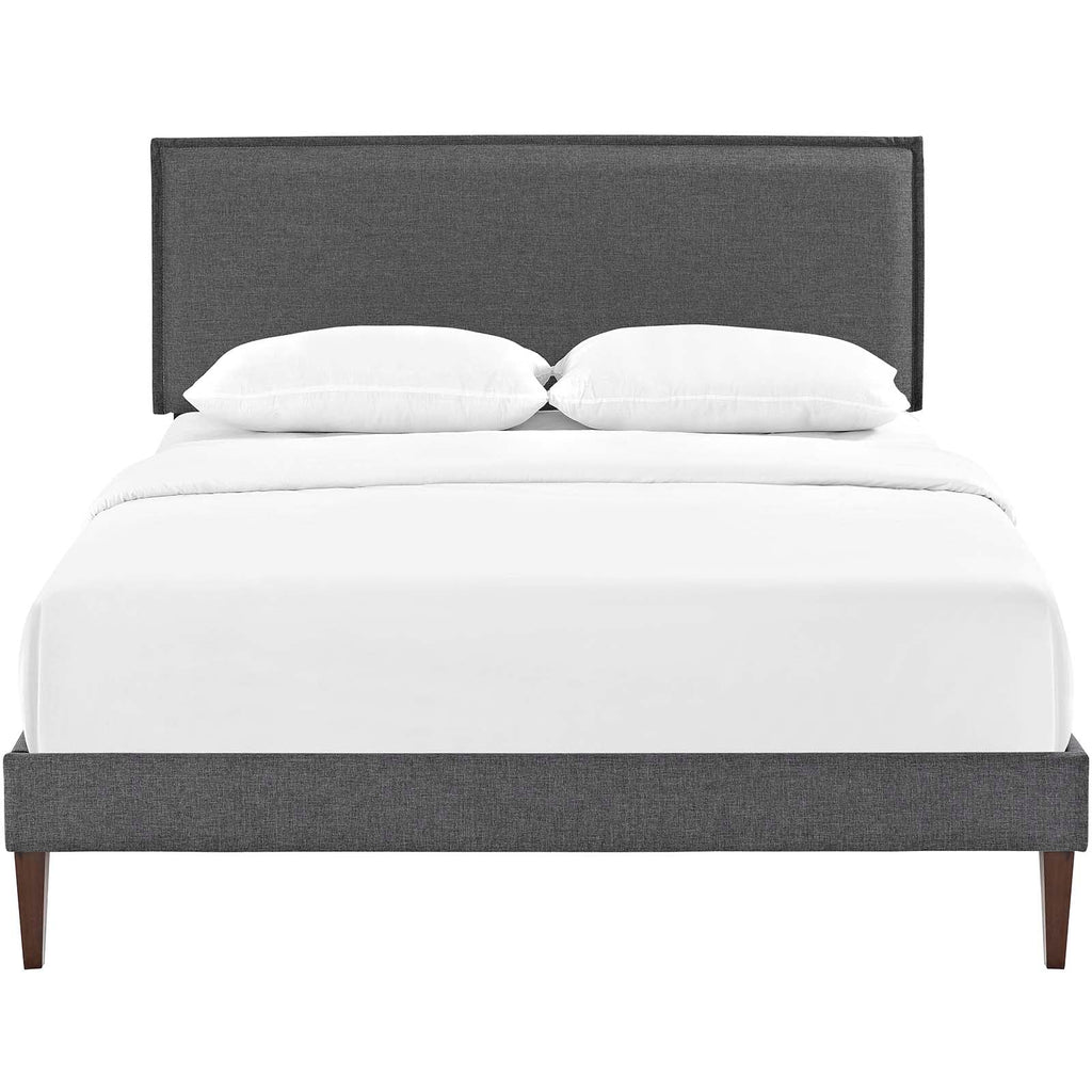 Amaris Fabric Full Platform Bed with Squared Tapered Legs by Modway