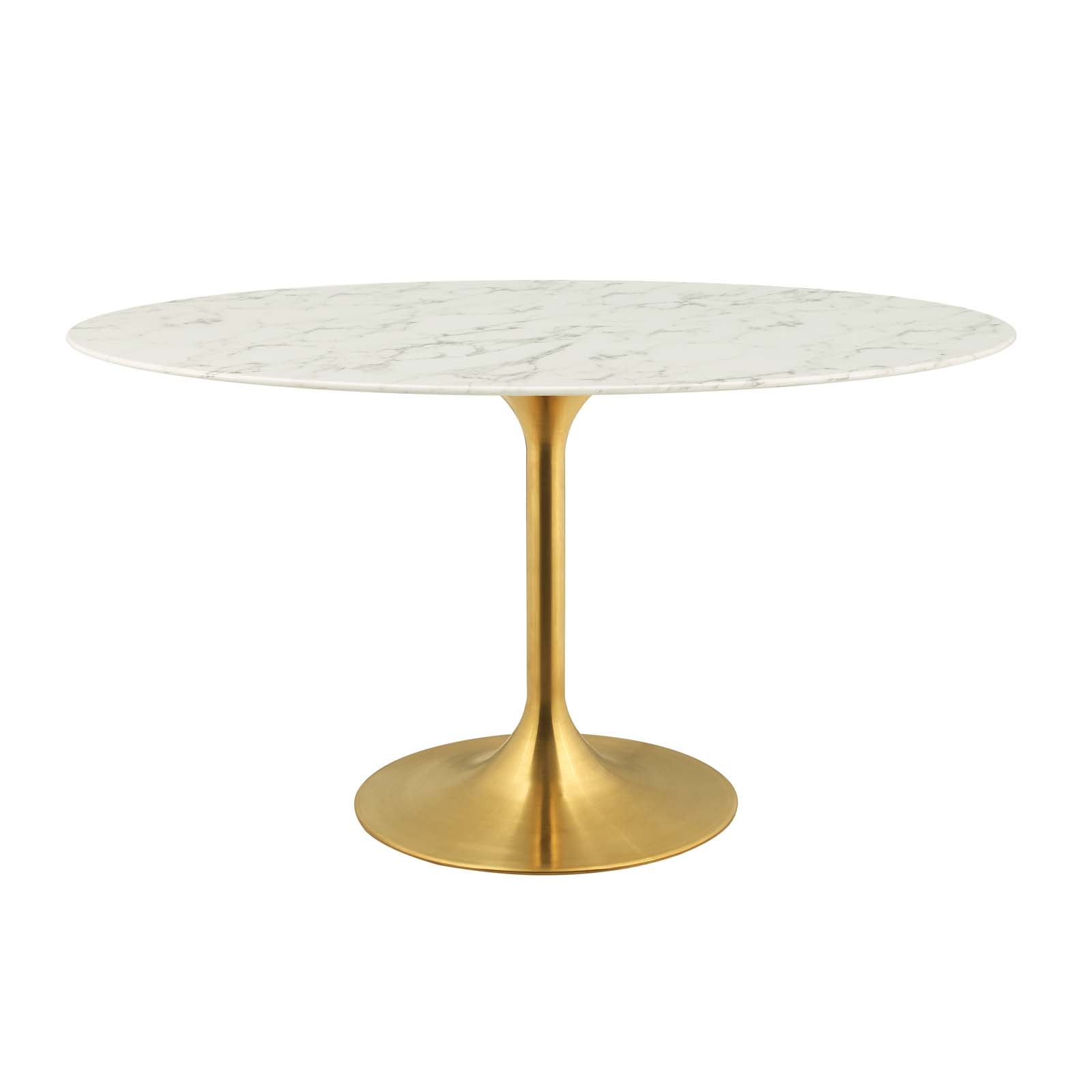 Lippa 54" Oval Faux Marble Dining Table by Modway