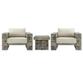 Manteo Rustic Coastal Outdoor Patio Sunbrella¨ 3 Piece Set
