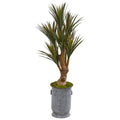 52" Yucca Artificial Tree In Planter Uv Resistant (Indoor/Outdoor)