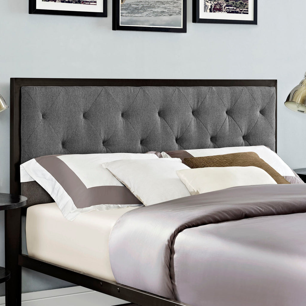 Mia Fabric Queen Bed by Modway