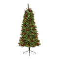 6.5' Norway Mixed Pine Artificial Christmas Tree w/ 350 Clear LED Lights