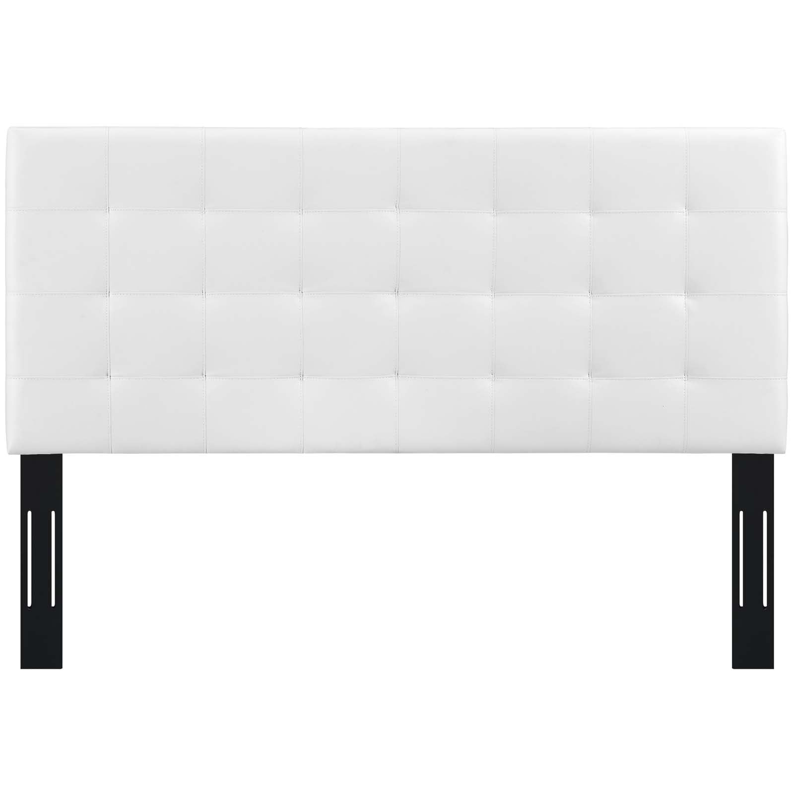 Paisley Tufted Upholstered Faux Leather King and California King Headboard by Modway