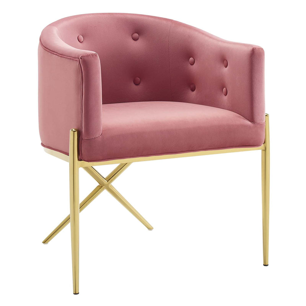 Savour Performance Velvet Accent Dining Armchair Set of 2 by Modway