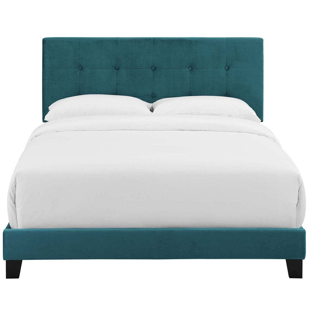 Amira Performance Velvet Queen Bed by Modway