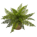 15"  Ruffle Fern Bush w/Burlap Base (Set of 2)