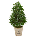 39"  Bay Leaf Cone Topiary Artificial Tree in Farmhouse Planter