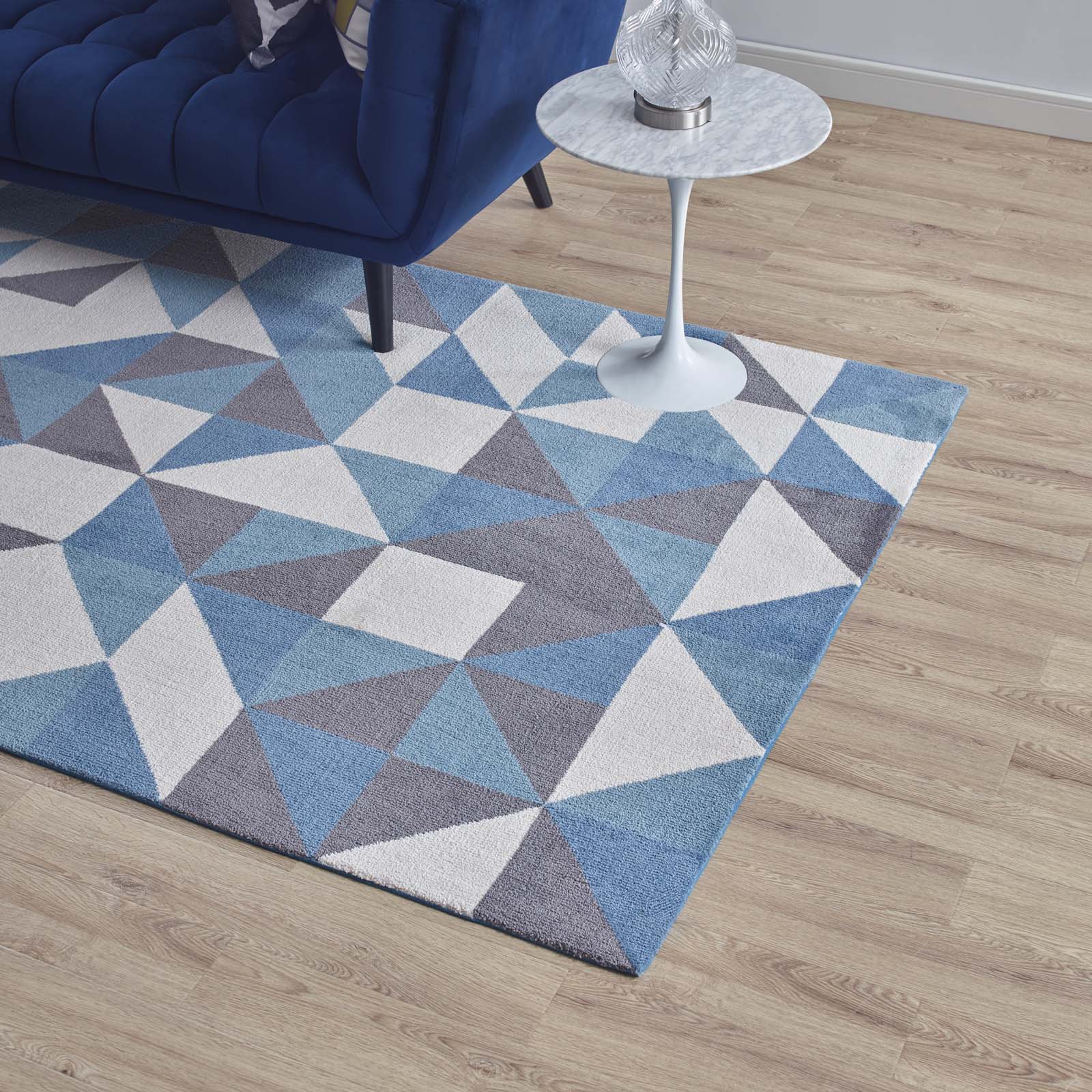 Kahula Geometric Triangle Mosaic 5x8 Area Rug by Modway