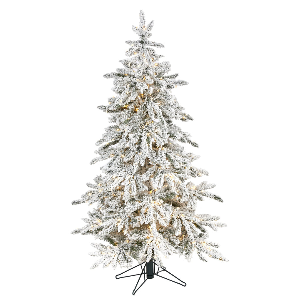 5' Flocked Gr& Northern Rocky Fir Artificial Christmas Tree