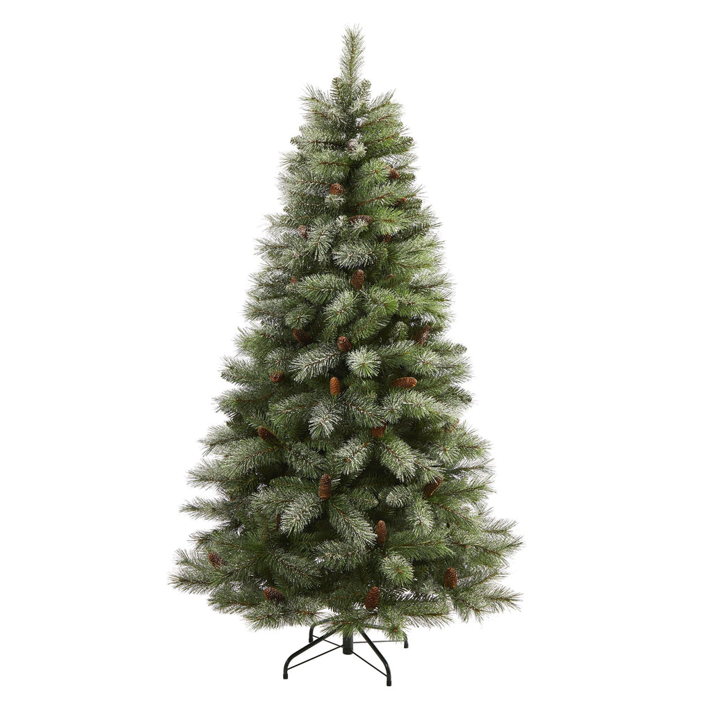 6' Snowed French Alps Mountain Pine Artificial Christmas Tree