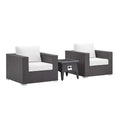 Convene 3 Piece Set Outdoor Patio with Fire Pit by Modway