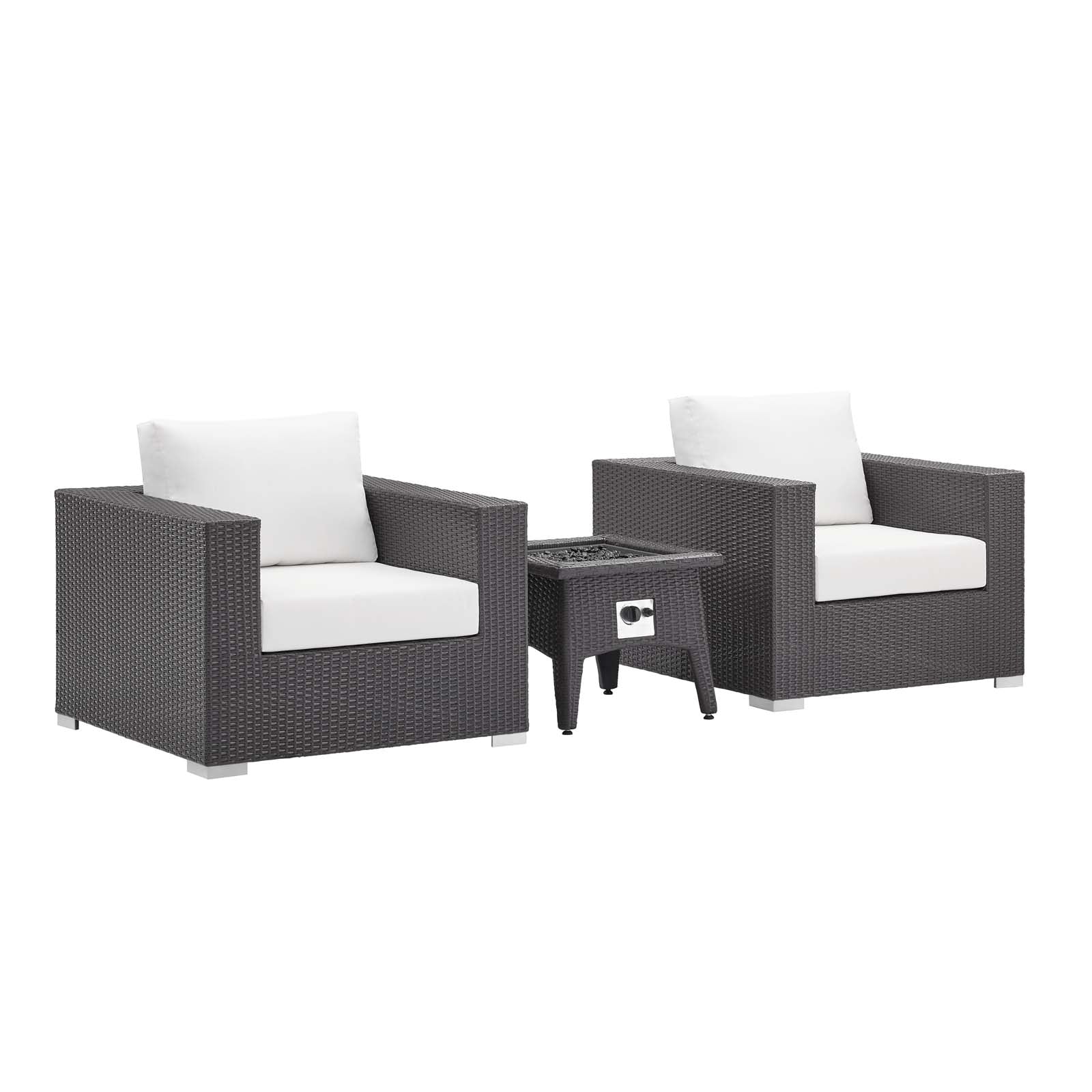 Convene 3 Piece Set Outdoor Patio with Fire Pit by Modway