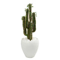 3' Cactus Artificial Plant in White Planter