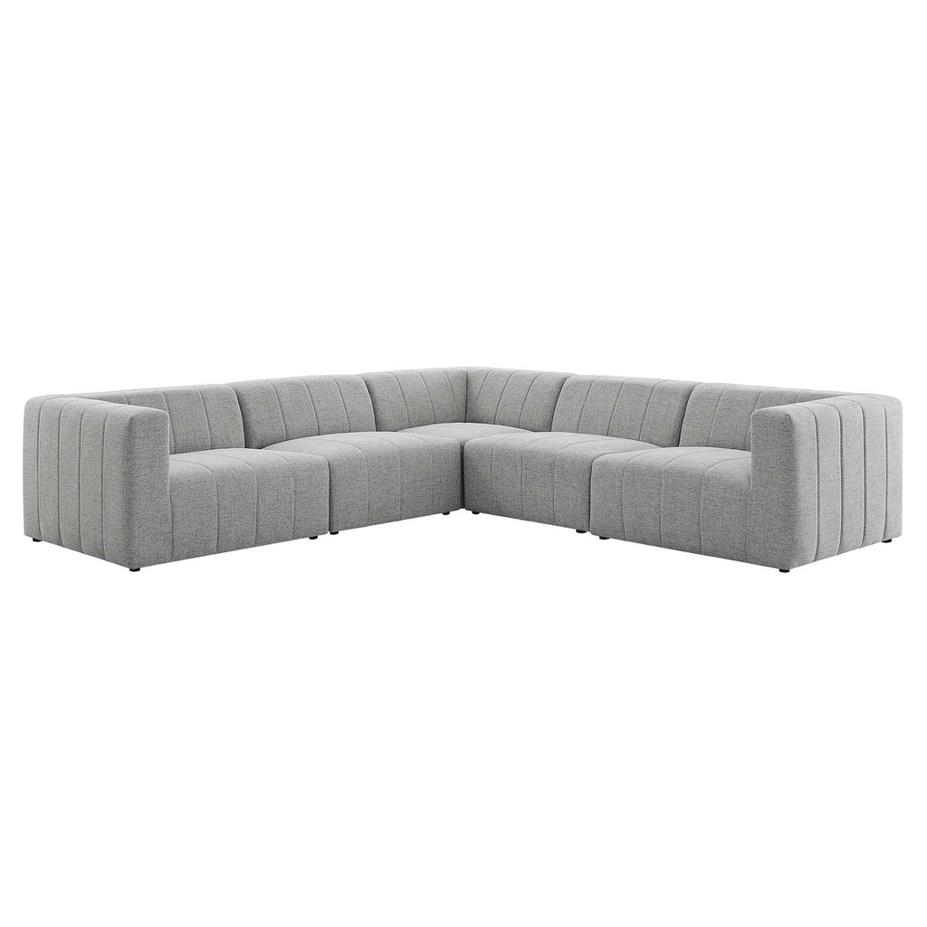 Bartlett 5-Piece Upholstered Fabric Sectional Sofa by Modway