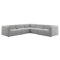 Bartlett 5-Piece Upholstered Fabric Sectional Sofa by Modway