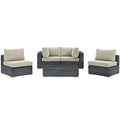 Summon 5 Piece Outdoor Patio Sunbrella¨ Sectional Set by Modway