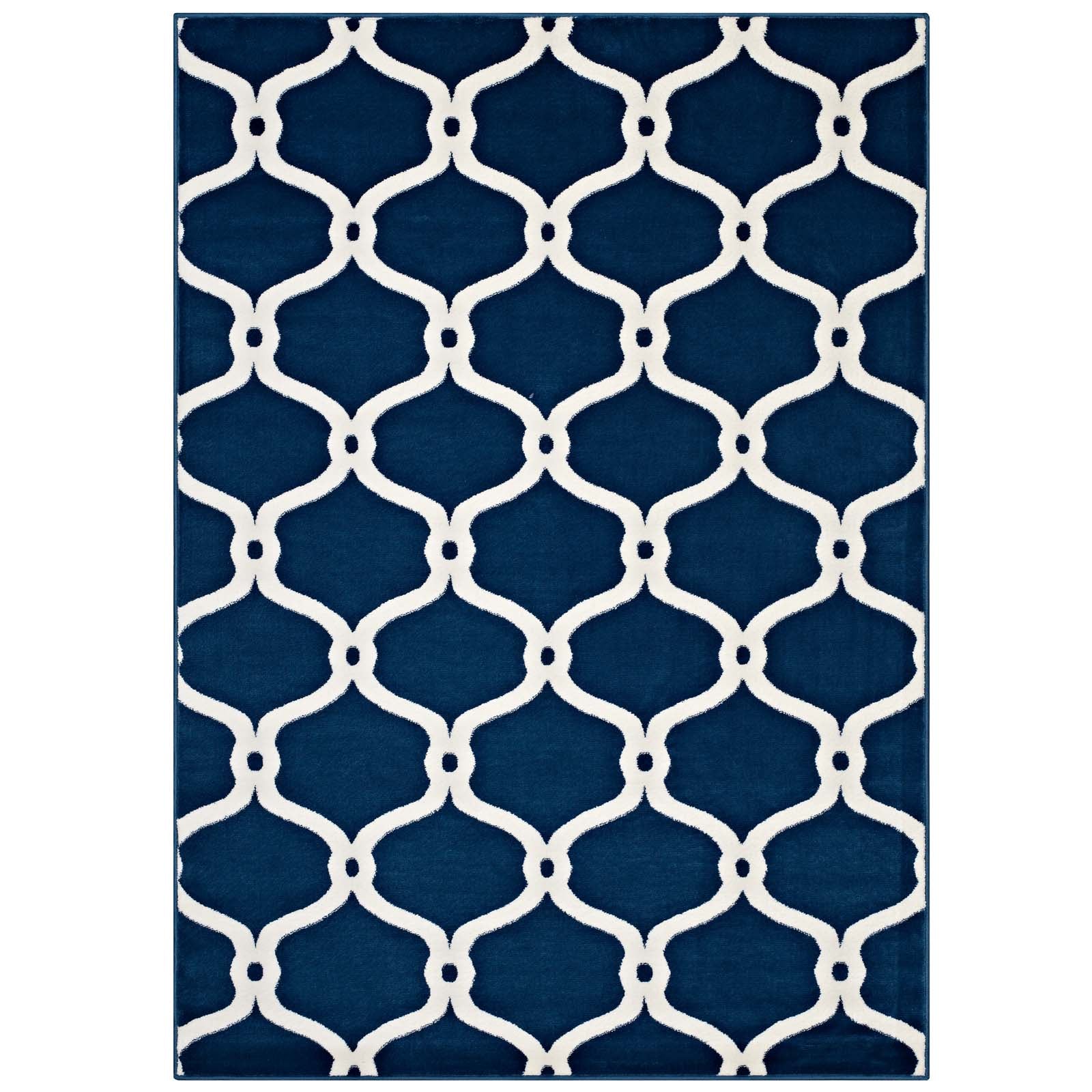 Beltara Chain Link Transitional Trellis 5x8 Area Rug by Modway