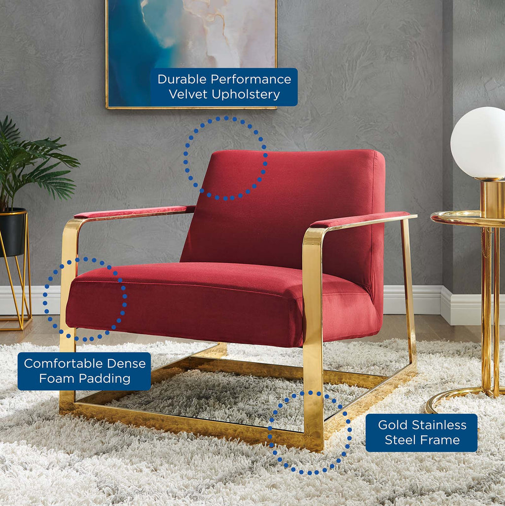 Seg Performance Velvet Accent Chair by Modway