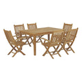 Marina 7 Piece Outdoor Patio Teak Dining Set by Modway