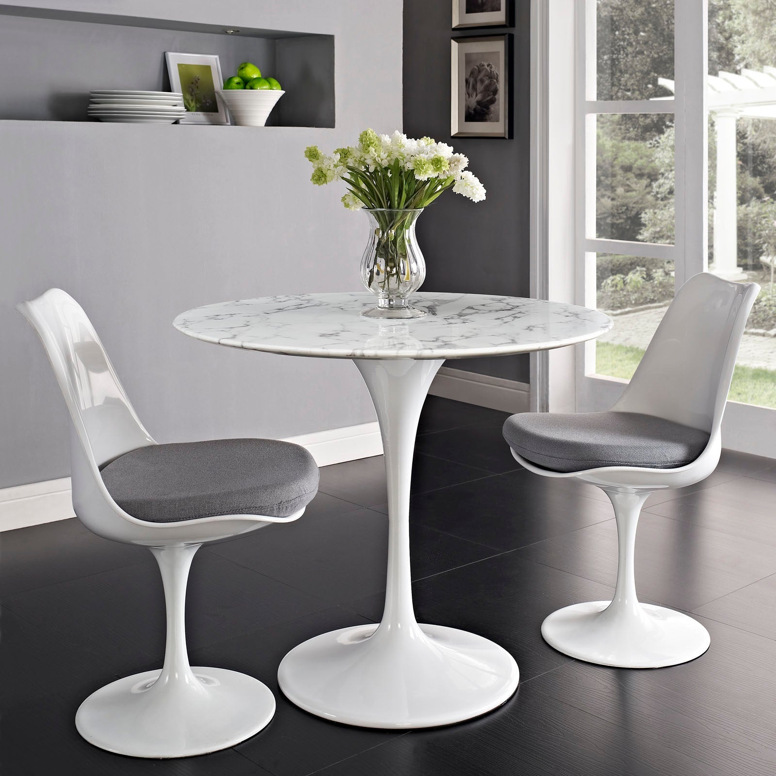 Lippa 36" Round Faux Marble Dining Table by Modway