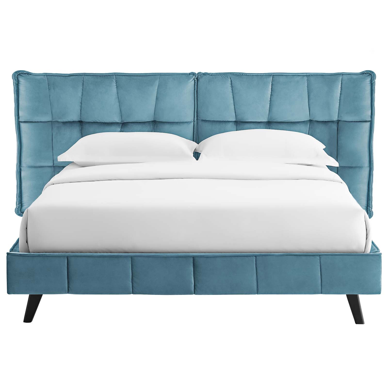 Makenna Performance Velvet Queen Platform Bed by Modway