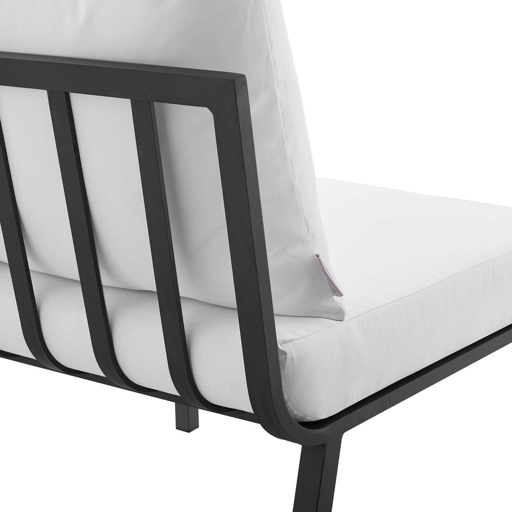 Riverside Outdoor Patio Aluminum Armless Chair by Modway