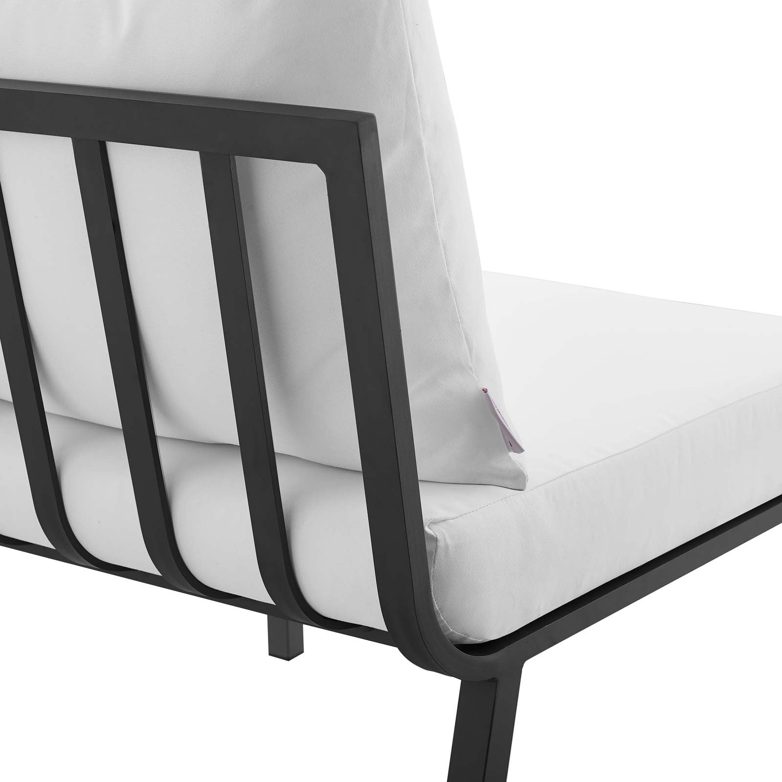 Riverside Outdoor Patio Aluminum Armless Chair by Modway