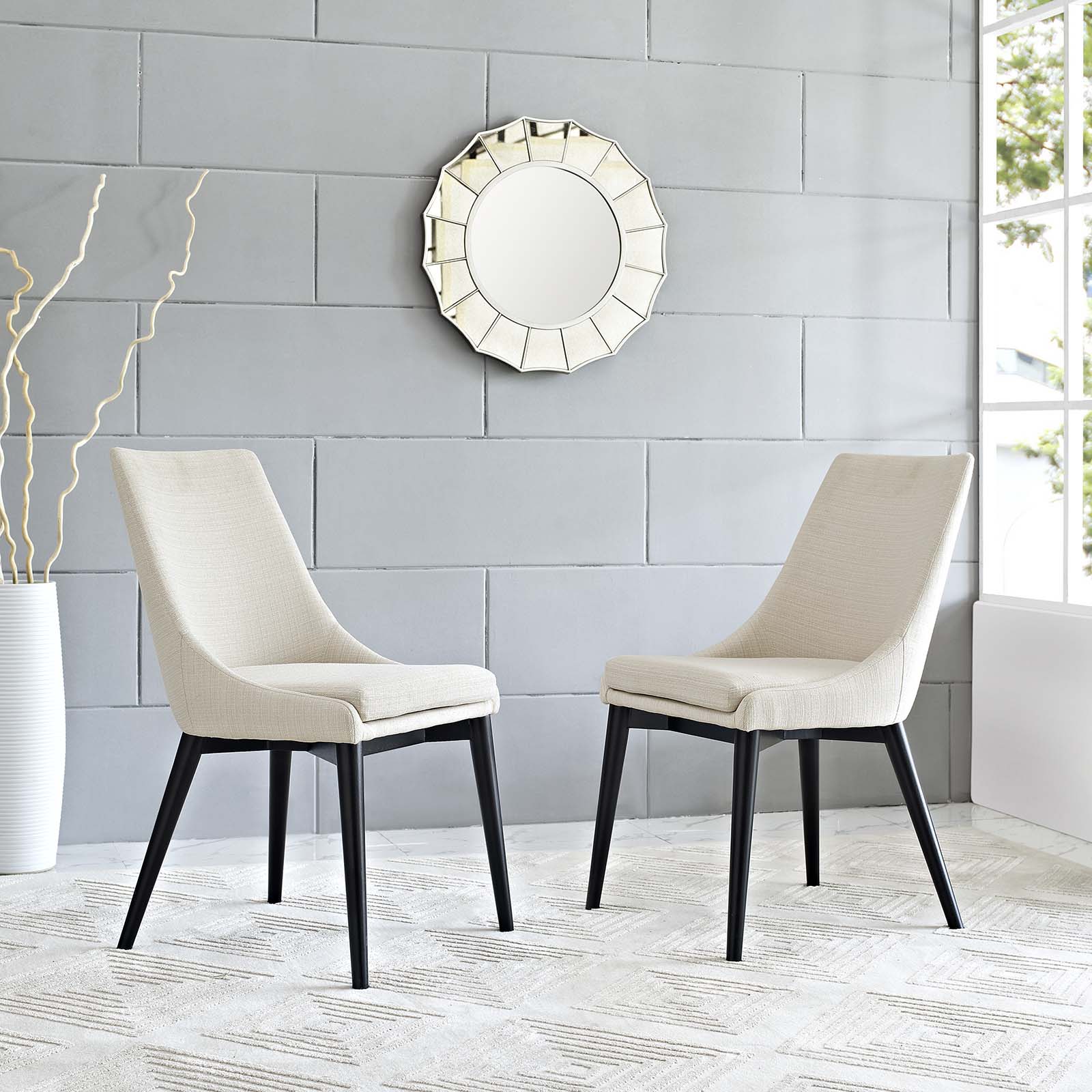 Viscount Fabric Dining Side Chair Set of 2 by Modway