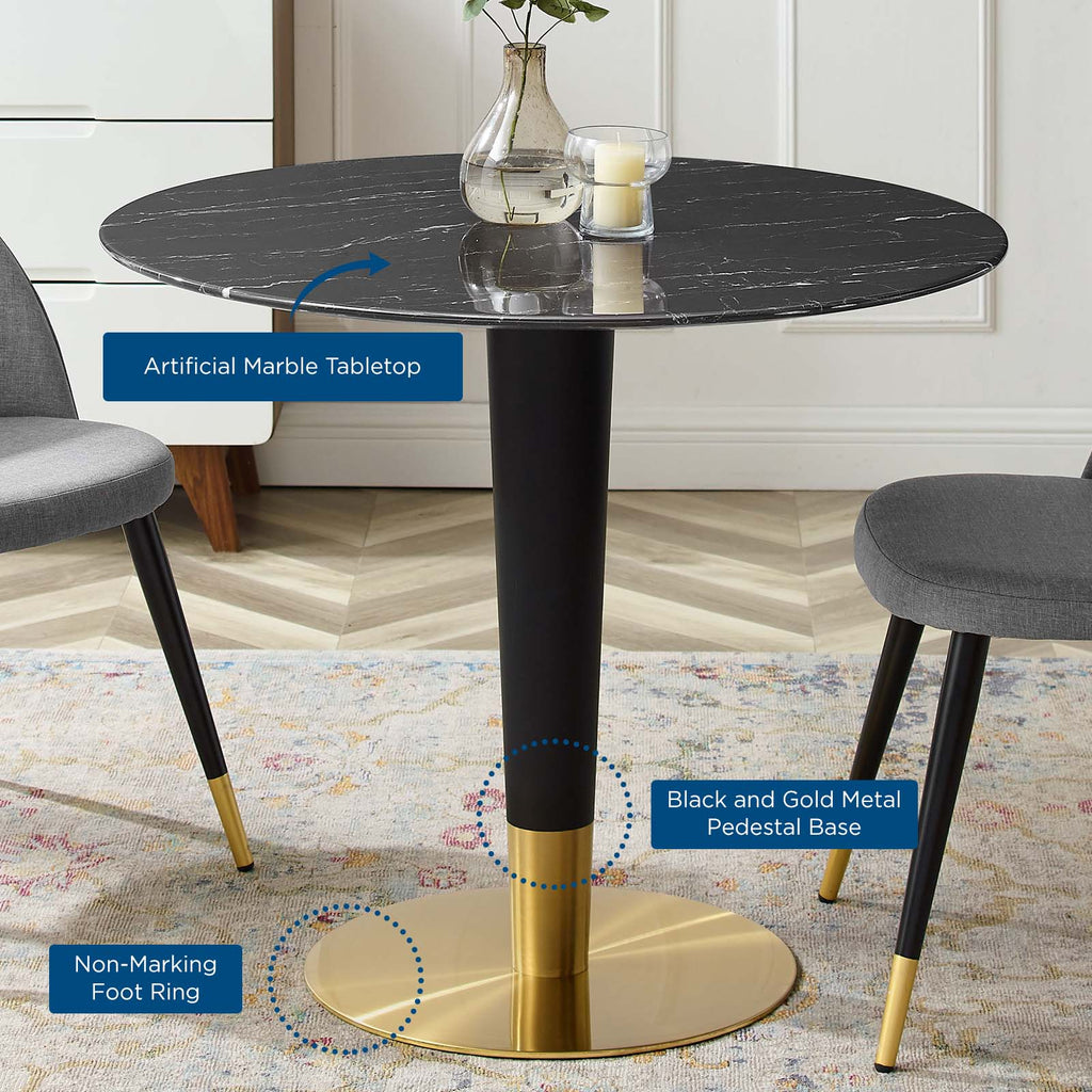 Zinque 36" Artificial Marble Dining Table by Modway