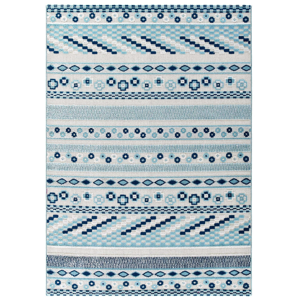 Reflect Cadhla Vintage Abstract Geometric Lattice 8x10 Indoor and Outdoor Area Rug by Modway