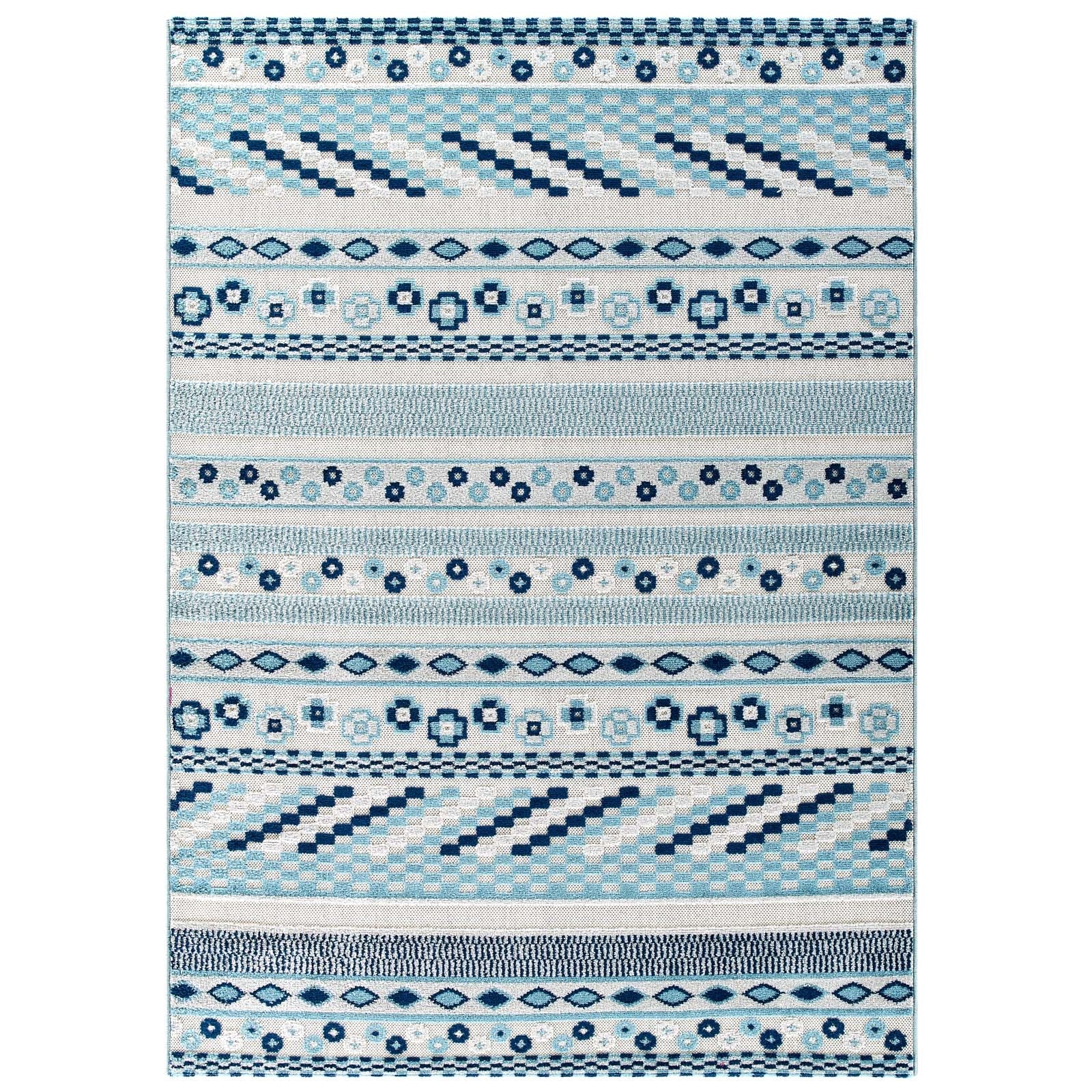 Reflect Cadhla Vintage Abstract Geometric Lattice 8x10 Indoor and Outdoor Area Rug by Modway