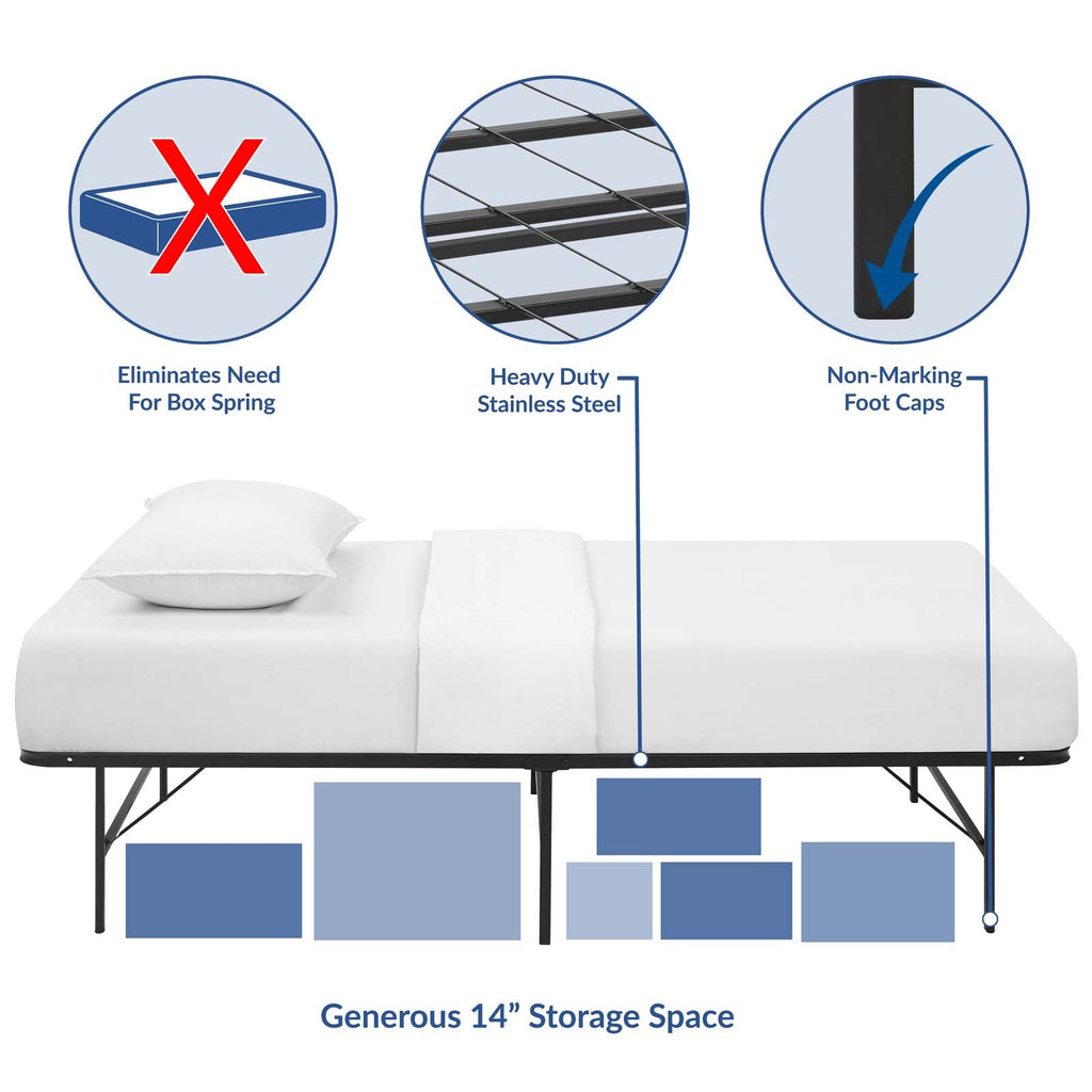 Horizon Stainless Steel Twin Bed Frame by Modway
