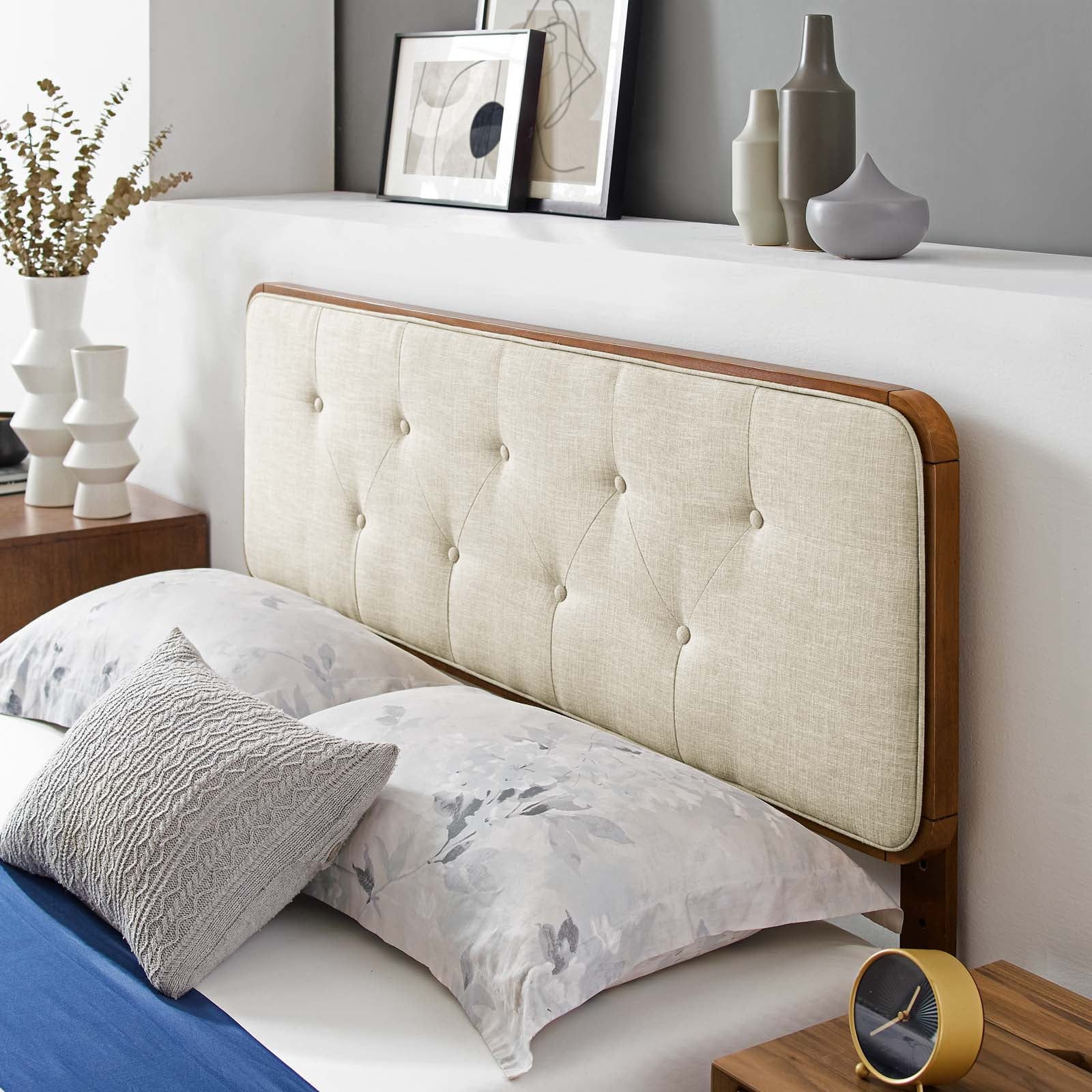 Bridgette Wood King Platform Bed With Angular Frame by Modway