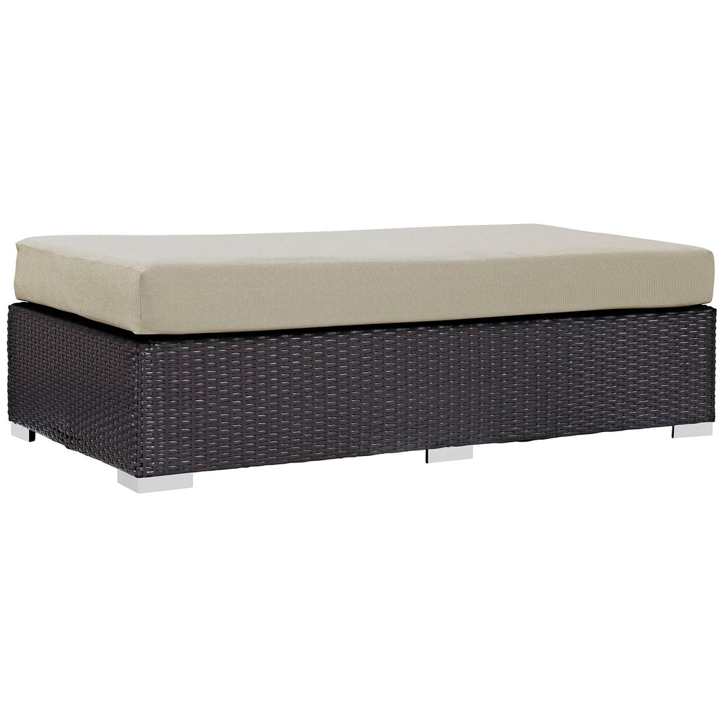 Convene Outdoor Patio Fabric Rectangle Ottoman by Modway