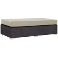 Convene Outdoor Patio Fabric Rectangle Ottoman by Modway