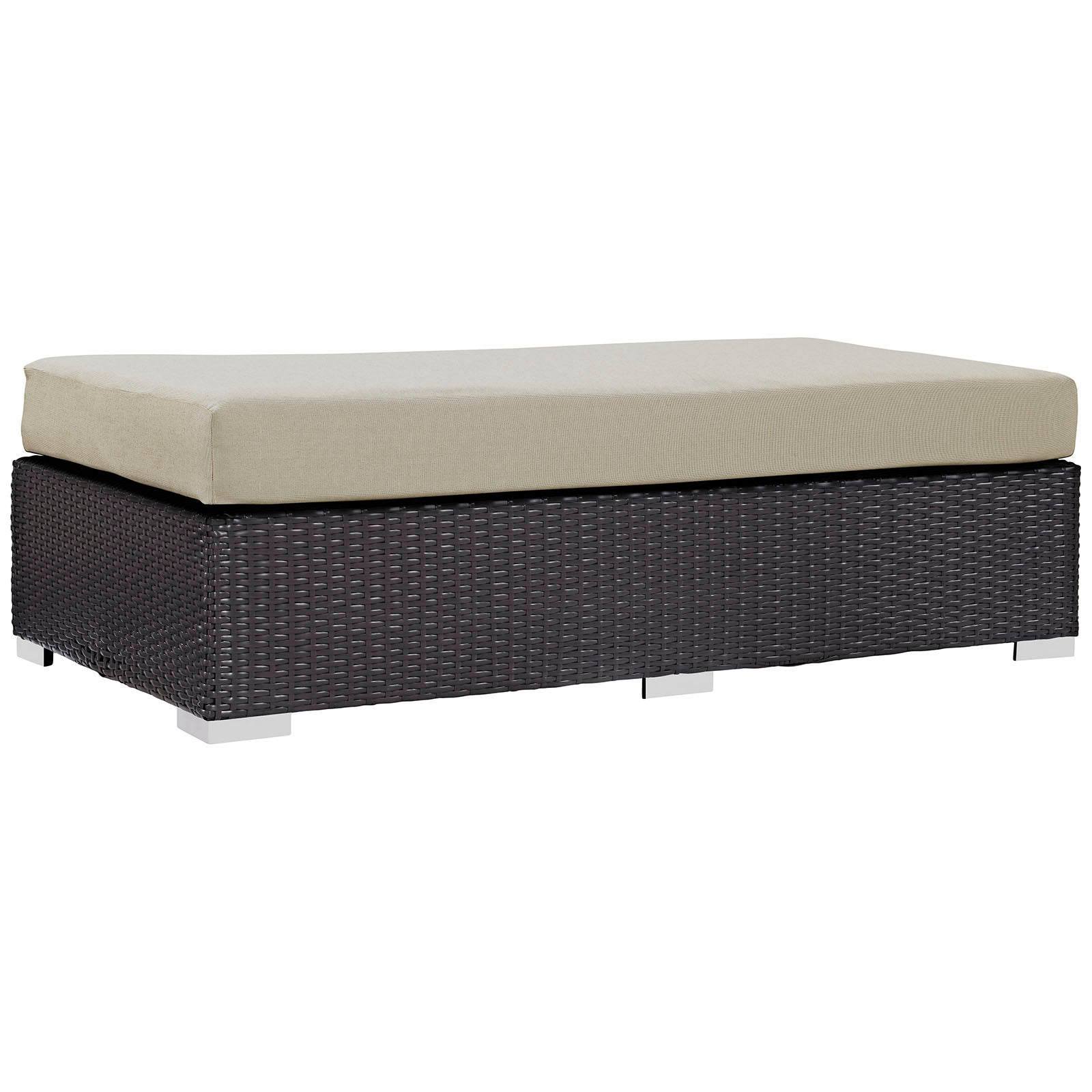 Convene Outdoor Patio Fabric Rectangle Ottoman by Modway