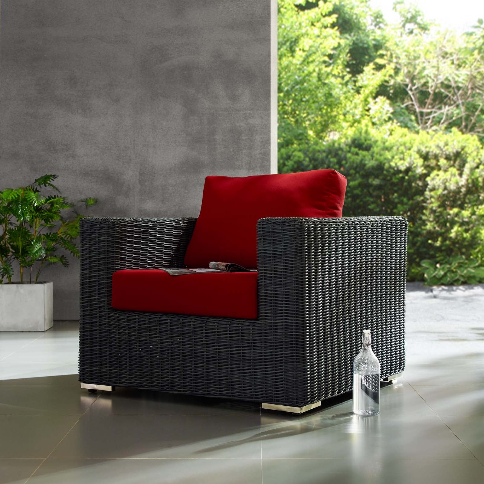 Summon Outdoor Patio Fabric Sunbrella¨ Armchair by Modway