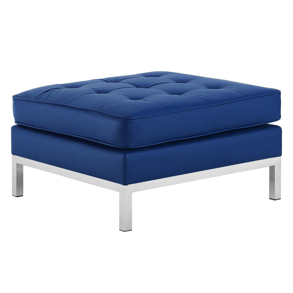 Loft Tufted Vegan Leather Ottoman by Modway