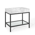 Kingsley 36" Black Stainless Steel Bathroom Vanity by Modway