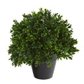 10" Boxwood Topiary Artificial Plant UV Resistant