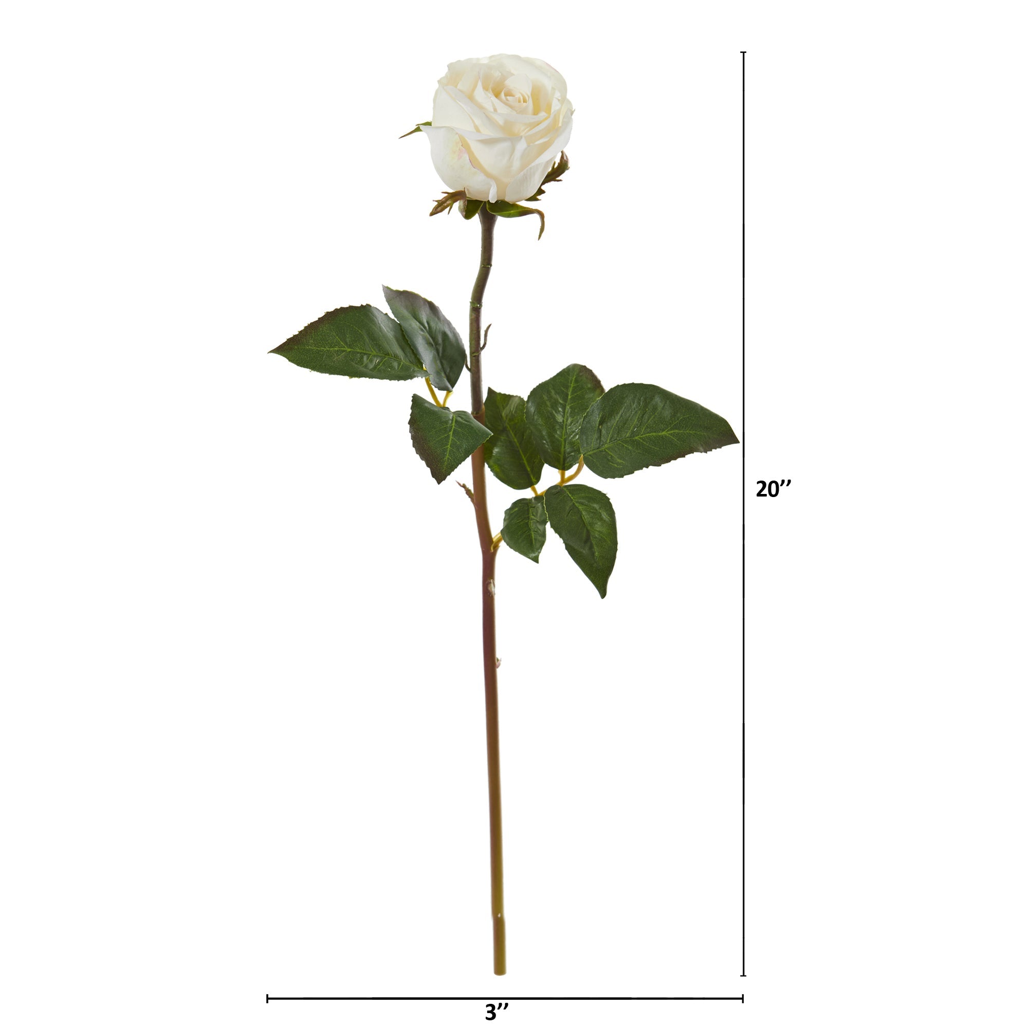 20" Rose Artificial Bud Flower (Set of 6)