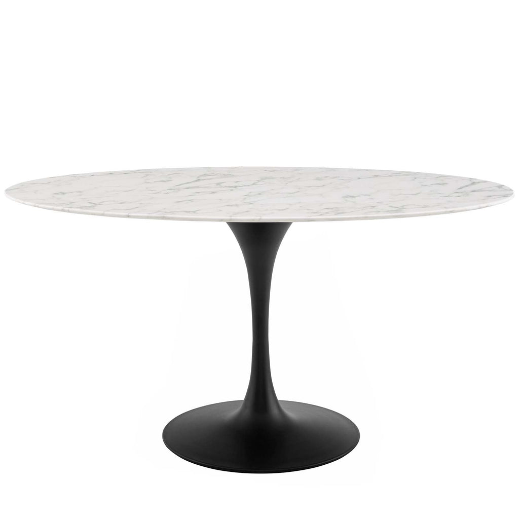 Lippa 60" Oval Faux Marble Dining Table by Modway
