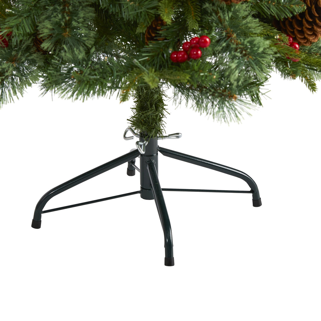 4' Norway Mixed Pine Artificial Christmas Tree w/ 150 Clear LED Lights