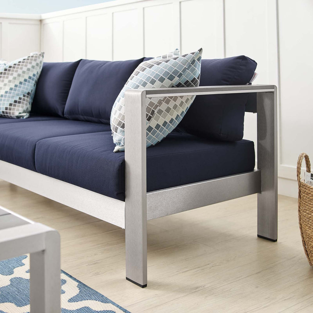 Shore Sunbrella¨ Fabric Aluminum Outdoor Patio Sofa by Modway