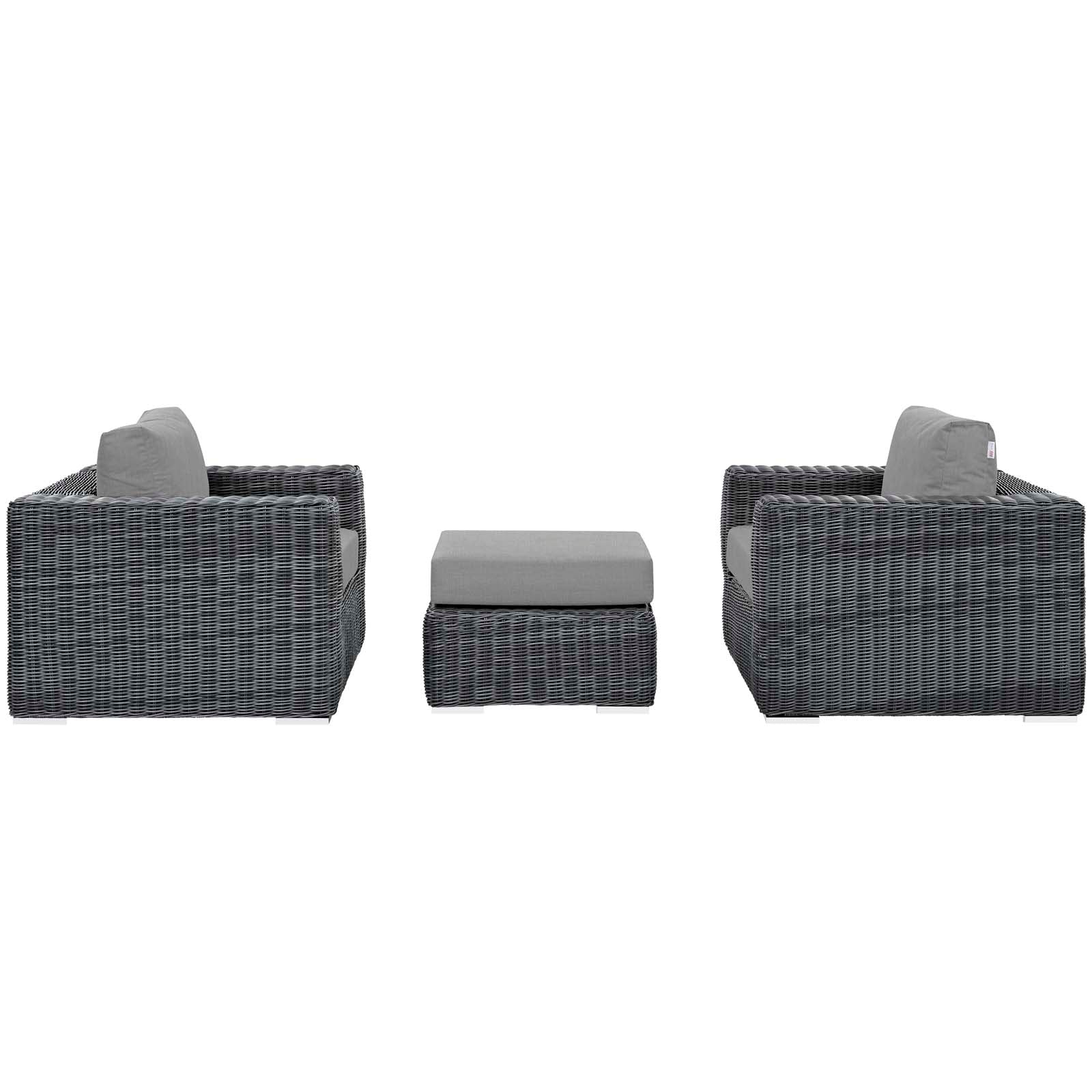 Summon 3 Piece Outdoor Patio Sunbrella¨ Sectional Set by Modway