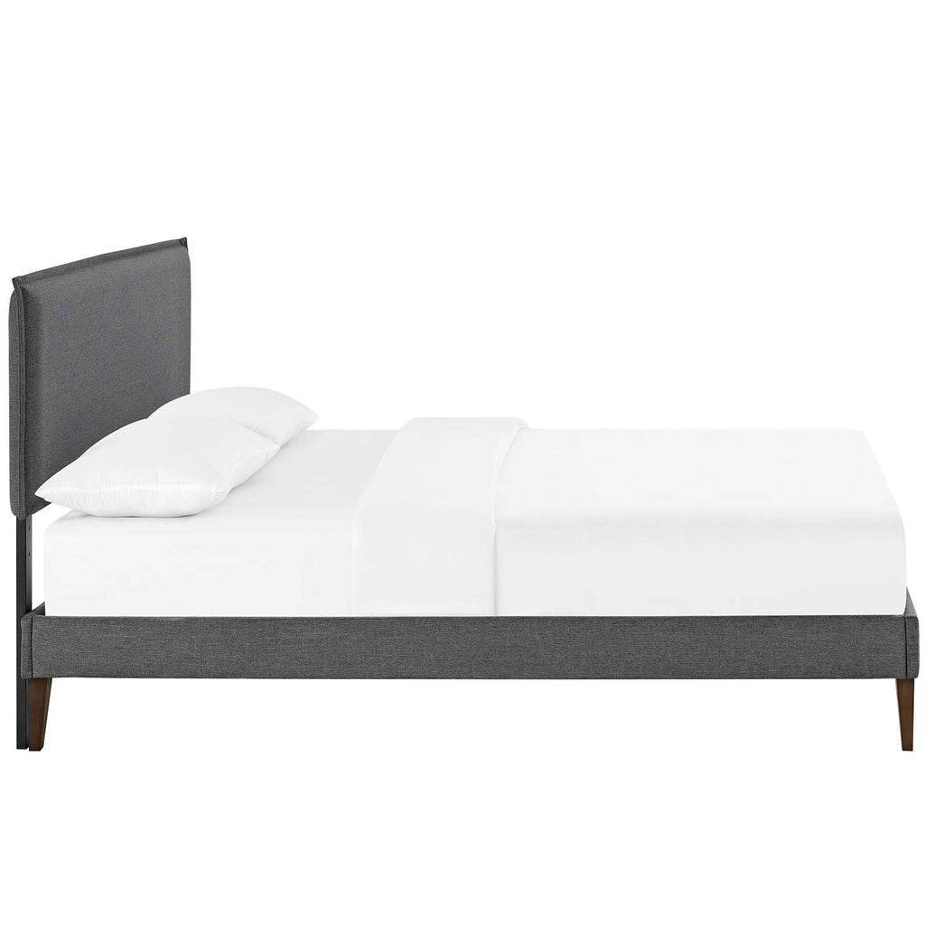 Amaris Fabric Full Platform Bed with Squared Tapered Legs by Modway