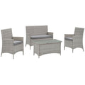 Bridge 4 Piece Outdoor Patio Patio Conversation Set by Modway