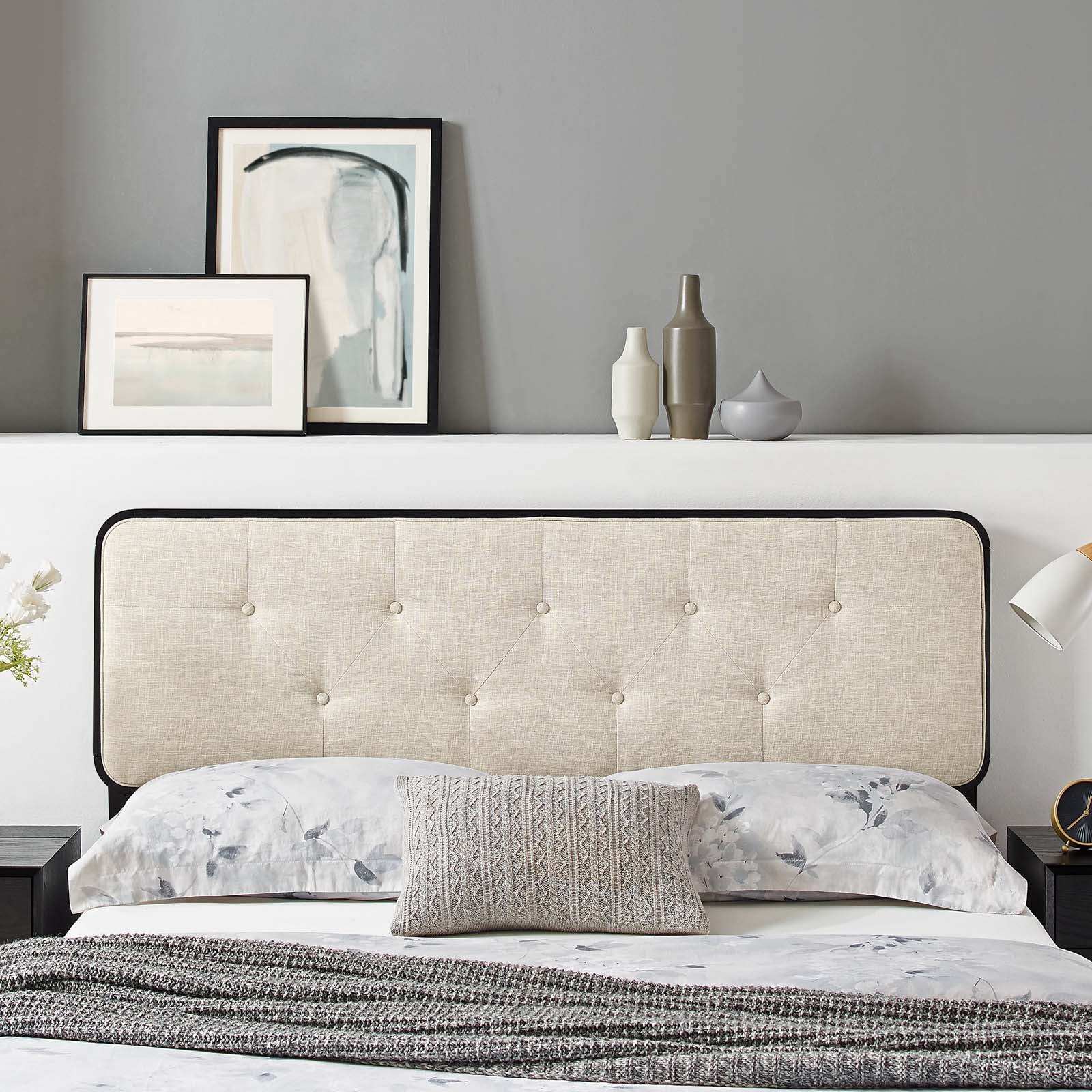 Collins Tufted Fabric and Wood Queen Headboard by Modway