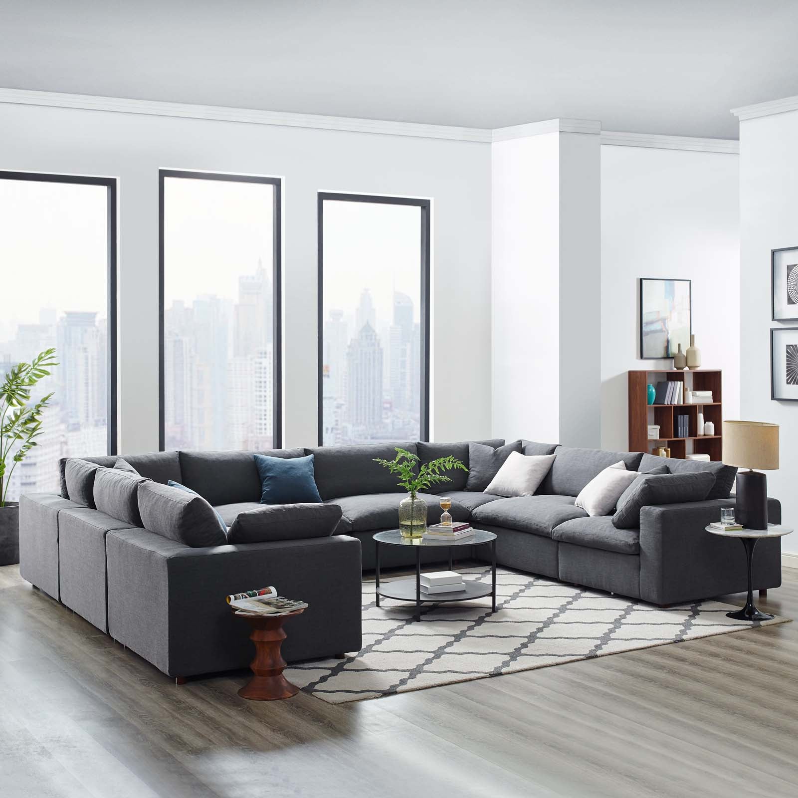 Commix 8-Piece Down Filled Overstuffed Sectional Sofa by Modway