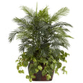 3.5' Double Areca w/Vase & Pothos Silk Plant